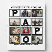 Aangepast modern opa Papo 8 fotocollage Fotoplaat (Voorkant)
