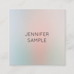 Aangepast, modern pastel met minimalistisch ontwer vierkante visitekaartje