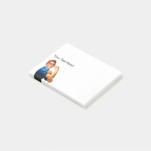 Aangepast modern Rosie de Riveter aantekeningen Post-it® Notes (Schuin)