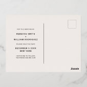 Aangepast modern script foto Weduwnaar opslaan Dat Folie Feestdagen Briefkaart (Achterkant)