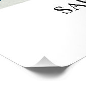 Aangepast modern strand huwelijks welkomstbord met perfect poster (Hoek)