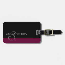 Aangepast monogram 5 (Bourgogne) Bagagelabel