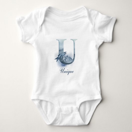 Aangepast monogram aangepaste naam | Bodysuit (Voorkant)