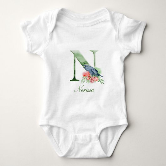 Aangepast monogram aangepaste naam | Bodysuit (Voorkant)