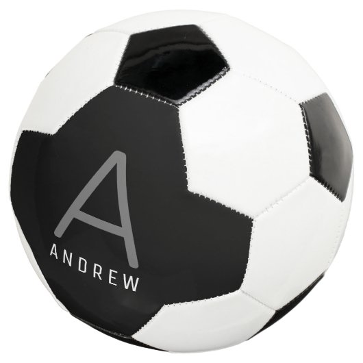 Aangepast monogram aangepaste naam voetbal (Drie kwart)