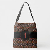 Aangepast monogram abstract patroon crossbody tas (Achterkant)