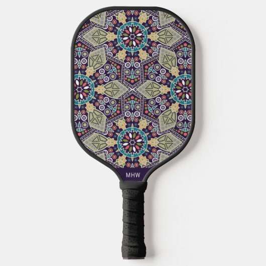 Aangepast monogram abstract Patroon Pickleball Paddle (Voorkant)