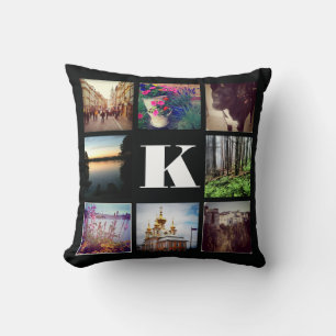 Aangepast Monogram Acht Instagram Fotokussen Kussen