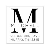 Aangepast monogram adres Zelfinkend stempel (Design)