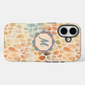 Aangepast monogram Artistiek Waterverf Patroon Case-Mate iPhone Case (Achterkant (horizontaal))