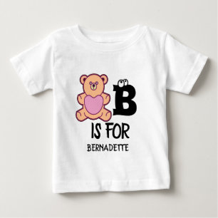 Aangepast monogram B is voor beer grappig schattig