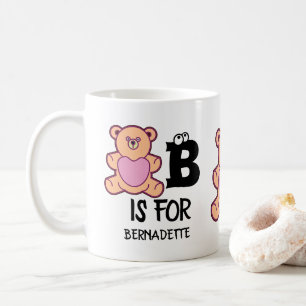 Aangepast monogram B is voor beer grappig schattig Koffiemok