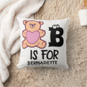 Aangepast monogram B is voor beer grappig schattig Kussen (Deken)