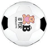 Aangepast monogram B is voor beer grappig schattig Voetbal (Gedraaid)