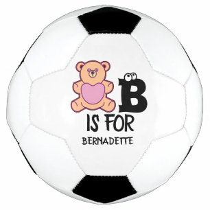 Aangepast monogram B is voor beer grappig schattig Voetbal
