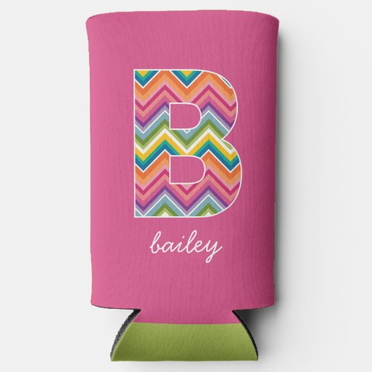 Aangepast monogram B van het kleurrijke Chevron-pa (Voorkant)