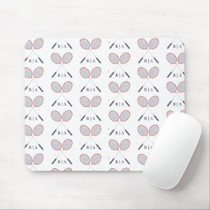 Aangepast monogram badmintonpatroon muismat