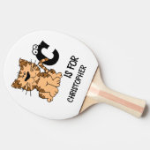 Aangepast monogram C is voor katten die schattig k Tafeltennisbatje (Zijkant)
