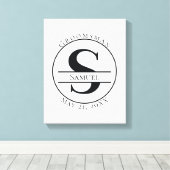 Aangepast monogram canvas afdruk (Insitu (Houten vloer))