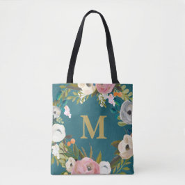 Aangepast monogram canvas tas, geverfd draagtas
