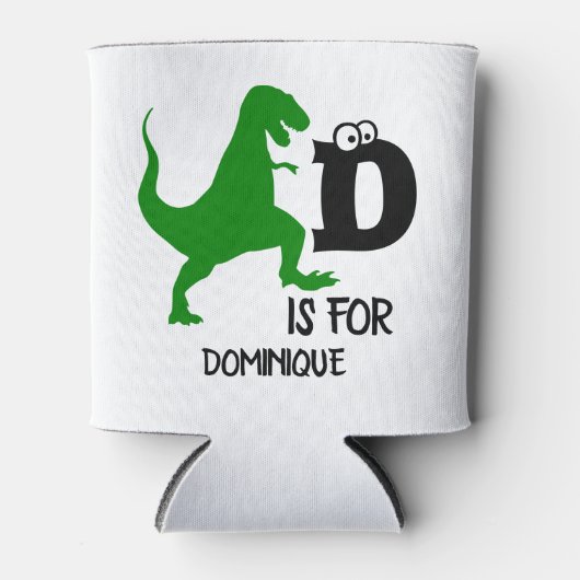 Aangepast monogram D is voor Dinosaur schattige T Blikjeskoeler (Voorkant)