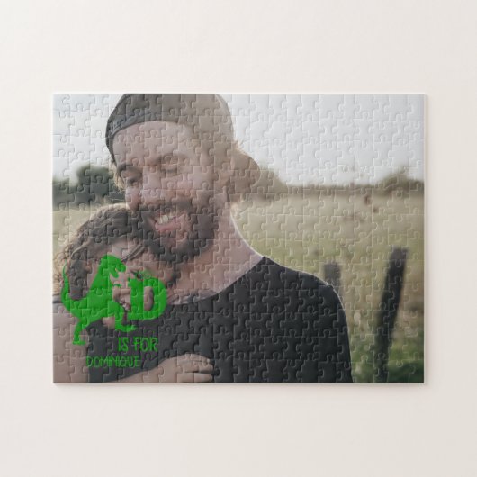 Aangepast monogram D is voor Dinosaur schattige T Legpuzzel (Horizontaal)