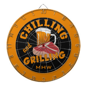 Aangepast monogram-dartboard voor koelen en grille dartbord