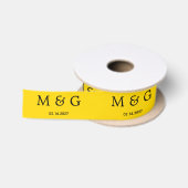 Aangepast Monogram Datum Patroon Stijlvol Goud Lint (Spoel)
