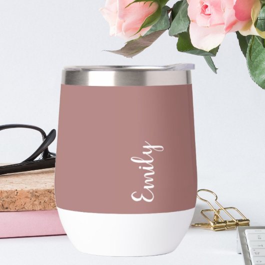 Aangepast monogram, diep roze met scripttypografie