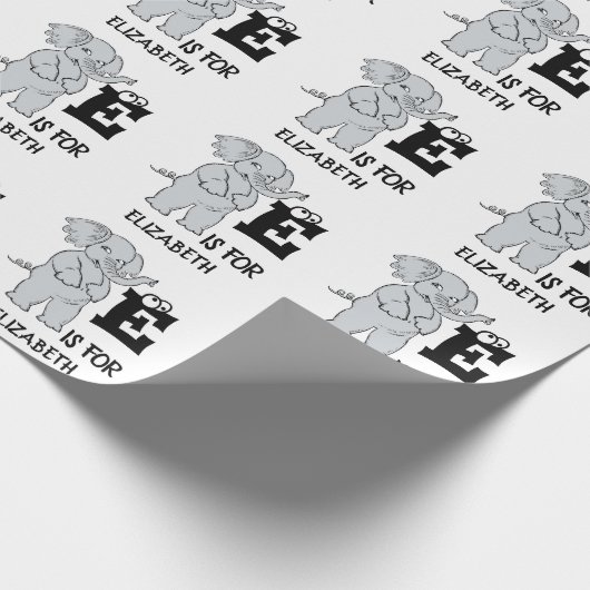 Aangepast monogram E is voor schattig kleurrijk ol Cadeaupapier (Hoek)