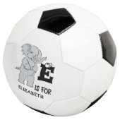 Aangepast monogram E is voor schattig kleurrijk ol Voetbal (Drie kwart)