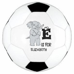Aangepast monogram E is voor schattig kleurrijk ol Voetbal