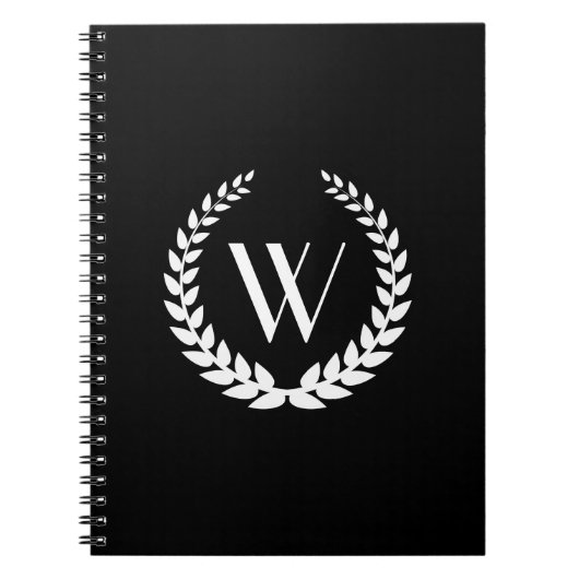 Aangepast Monogram Elegante Kantoor Notitieboek (Voorkant)