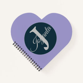 Aangepast  Monogram Elegante liefde Notitieboek