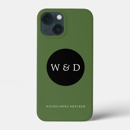 Aangepast monogram en naam Case-Mate iPhone case (Achterkant)