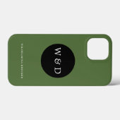 Aangepast monogram en naam Case-Mate iPhone case (Achterkant (horizontaal))