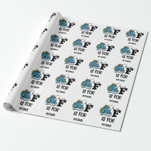 Aangepast monogram F is bestemd voor de illustrati Cadeaupapier