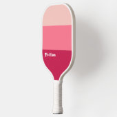 Aangepast monogram, felroze retro typografie pickleball paddle (Links)