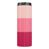 Aangepast monogram, felroze retro typografie thermosbeker (Achterkant)