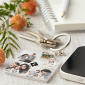 Aangepast monogram fotocollage sleutelhanger (Voorkant Rechts)