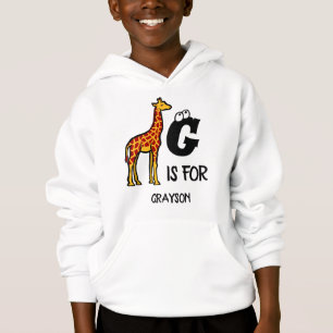 Aangepast monogram G is voor schattige giraffen in