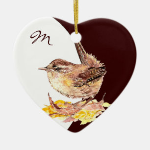 Aangepast monogram gedateerde Waterverf Keramisch Ornament