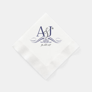 Aangepast monogram gekleurde lincheon Napkin Servetten
