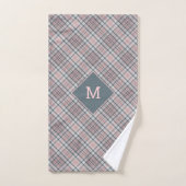 Aangepast Monogram geruit / Tartan Patroon Bad Handdoek (Handdoek)