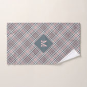 Aangepast Monogram geruit / Tartan Patroon Bad Handdoek (Handdoek)