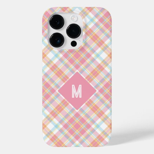 Aangepast Monogram geruit / Tartan Patroon Case-Mate iPhone Case (Achterkant)