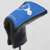 Aangepast monogram gewei golfheadcover (3/4 voorkant)