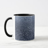 Aangepast monogram  glitter shinblauw mok (Links)