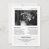 Aangepast monogram, grappige krant bruiloft kaart (Achterkant)