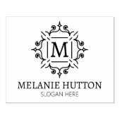 Aangepast monogram, groot voor kleine bedrijven rubberstempel (Afrduk)